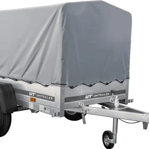 Tieflader Pkw Anhänger Garden Trailer 200 KIPP 200x106 cm 750 kg [mit Hochspriegel, Hochplane und Stützrad]