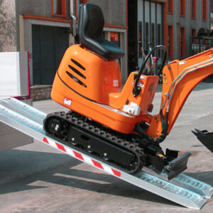 2 aluminum loading ramps 2.5 m for mini excavator or tractor