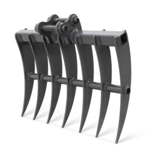 Multiripper bucket / rake for mini excavator – 60 cm width